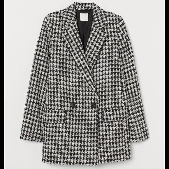 h&m houndstooth blazer